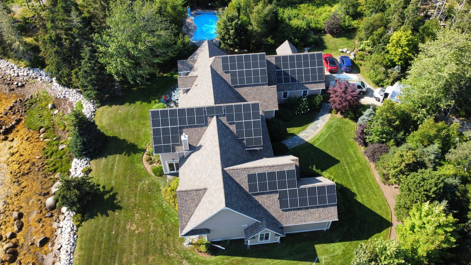 Drone capturing a solar project site